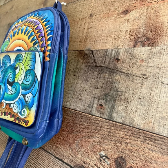 NWOT Sukriti Kolkata Handbag Collection One Of A Kind Hand Painted- Leather - Picture 6 of 15